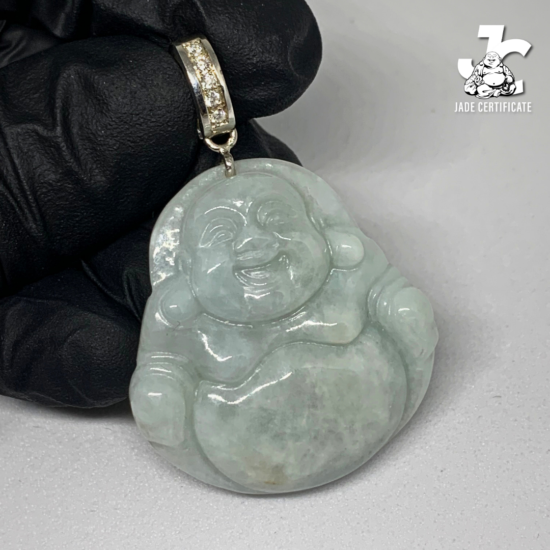 Laughing Buddha Jade - Type A Icey Light Green 06