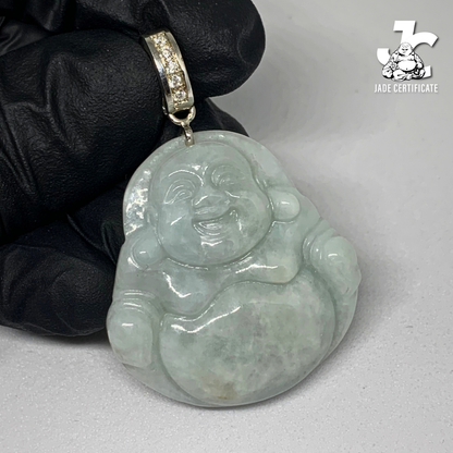 Laughing Buddha Jade - Type A Icey Light Green 06