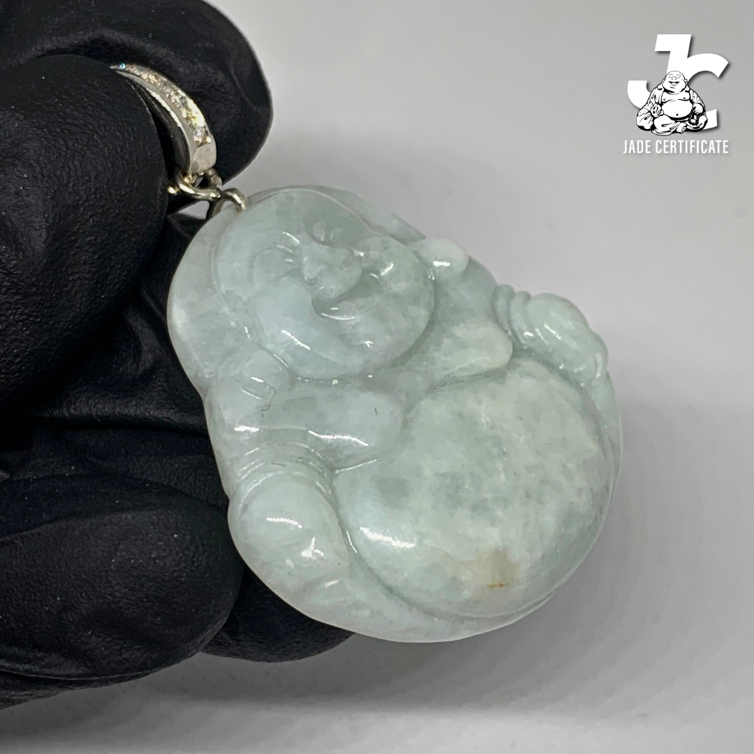 Laughing Buddha Jade - Type A Icey Light Green 06