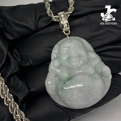 Laughing Buddha Jade - Type A Icey Dark Green 07