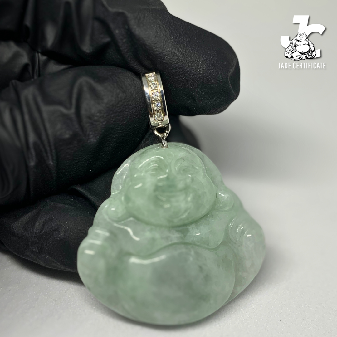 Laughing Buddha Jade - Type A Light Green 01